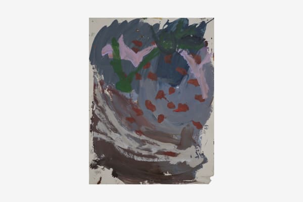 Renée Estée Sad waters, different oceans, secret fires 40, 2023 Oil paint, oil bar, wax, charcoal on paper. 60.5 x 45.5 cm 23 7/8 x 17 7/8 in