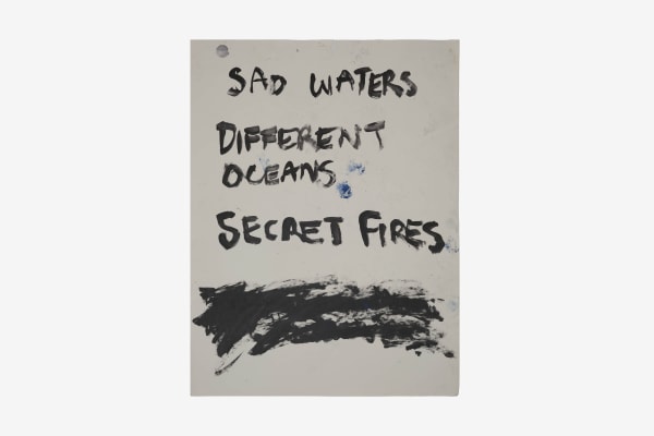 Renée Estée Sad waters, different oceans, secret fires 41, 2023 Oil paint, oil bar, wax, charcoal on paper. 60.5 x 45.7 cm 23 7/8 x 18 in