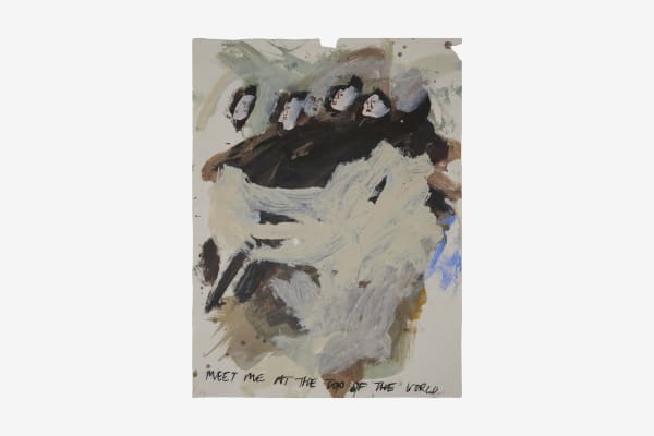 Renée Estée Sad waters, different oceans, secret fires 42, 2023 Oil paint, oil bar, wax, charcoal on paper. 60.5 x 45.5 cm 23 7/8 x 17 7/8 in