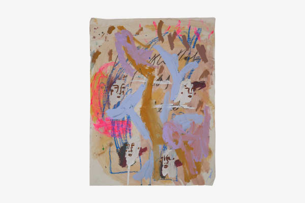 Renée Estée Sad waters, different oceans, secret fires 44, 2023 Oil paint, oil bar, wax, charcoal on paper. 60.5 x 45.5 cm 23 7/8 x 17 7/8 in