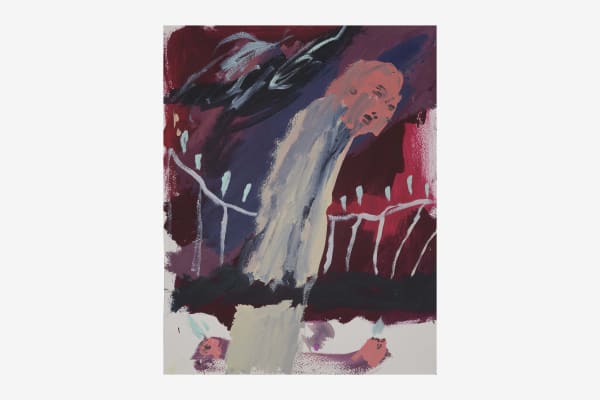 Renée Estée Sad waters, different oceans, secret fires 5, 2023 Oil paint, oil bar, wax, charcoal on paper. 39.6 x 30.5 cm 15 5/8 x 12 in