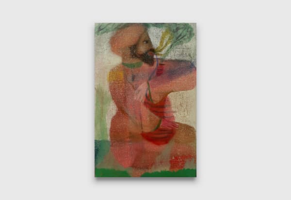 Justin Williams Held tightly (grey), 2020 oil on canvas 46.5 x 30.5 cm 18 5/16 x 12 inches