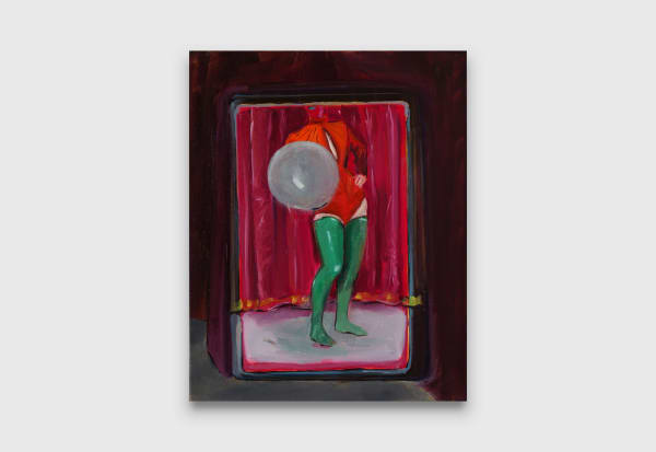 Jelena Telecki Mirror Practice, 2019 oil on linen 51 x 41 cm 20 x 16 1/8 inches