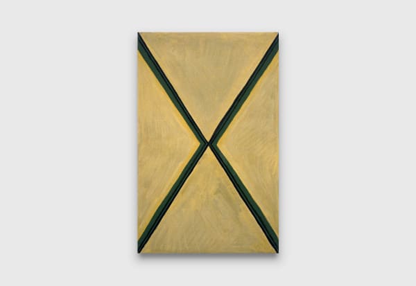 Steaphan Paton Green & Gold, 2016 synthetic polymer on colonial cotton canvas 56 x 36 cm 22 x 14 1/8 in