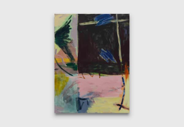 Jon Pilkington Doesn’t take a big axe to cut a big tree, 2017 oil, acrylic lacquer, oil stick and wax crayon on canvas 85 x 65 cm 33 1/2 x 25 5/8 in