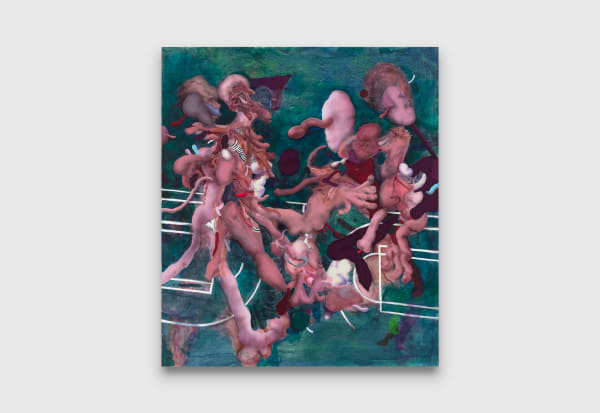 Nick Modrzewski A Light Skirmish, 2023 Acrylic on Canvas 150cm x 120cm 59 x 47 1/4 inches