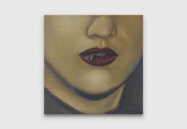 Mia Middleton Sting, 2022 oil on Italian cotton 20 x 20 cm 7 7/8 x 7 7/8 inches