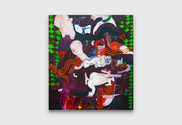 Nick Modrzewski Cacodemon (Faithful Pet), 2022 acrylic on board 183 x 163 cm (framed) 72 1/16 x 64 3/16 inches (framed)