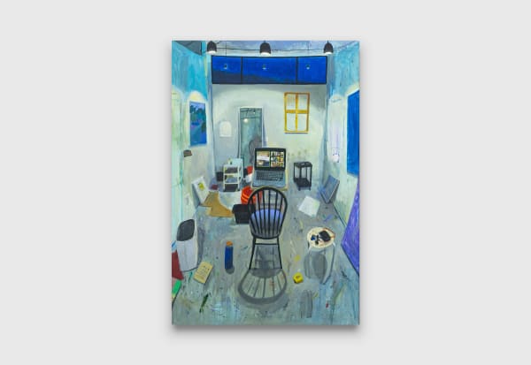 Mikey Yates Blue Studio / Zoom Funeral, 2023