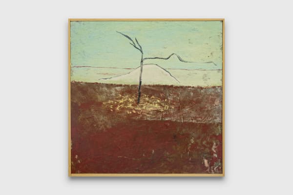 Eiko Groschl O.T (Hügel am Weg), 2020 oil on board 30 x 30 cm 11 3/4 x 11 3/4 in