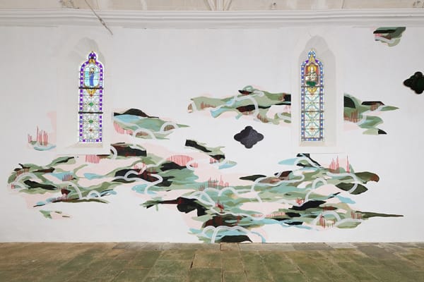 L'art dans les chapelles, 30e édition – 2021 Peinture murale in situ & peintures sur bois / wall painting & paintings on wood, Chapelle St Jean, Le Sourn, Morbihan © A. Mole