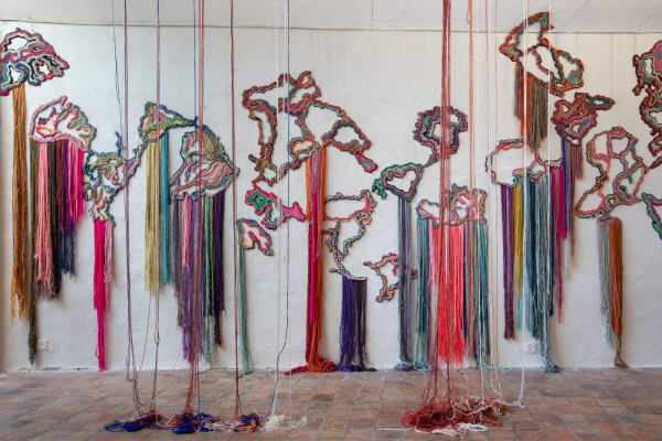 Archipel unfolding, 2023. Laine, 320 x 580 cm Atelier Estienne Centre d’Art contemporain