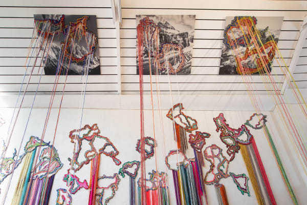 Archipel unfolding, 2023. Laine, 320 x 580 cm Atelier Estienne Centre d’Art contemporain