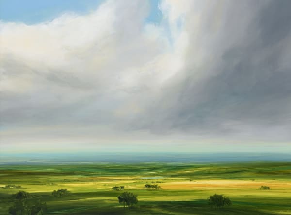 Harry Brioche Resplendent Land Oil on board 18 x 24 "