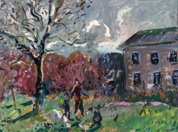 Andrew Tozer In the Bleak Midwinter (Cornish Farm) Acrylic on board 18 x 24 "