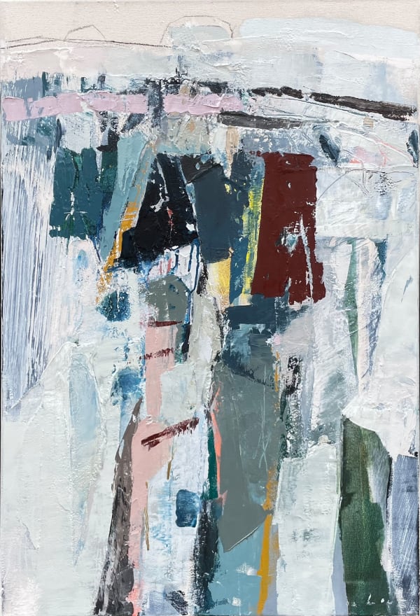 Ben Lowe, Playscape, 2021. Oil on canvas, 36 x 25 "
