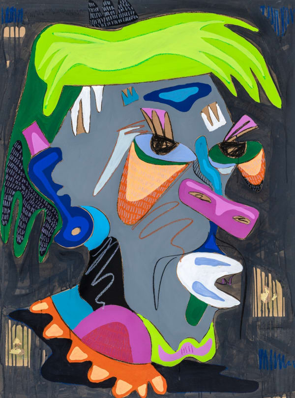 Thembalethu Manqunyana Gucci Man Mixed media on paper 40 x 30 "