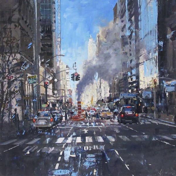Nick Grove RSMA Madison Avenue, NYC Oil on board 20 x 20 "