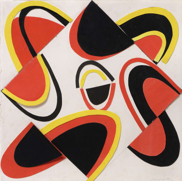 Sir Terry Frost RA 1915-2003 Oh What an Effort it is to Love You as I Do, 1982 Collage and oil 15.5 x 15.5 "