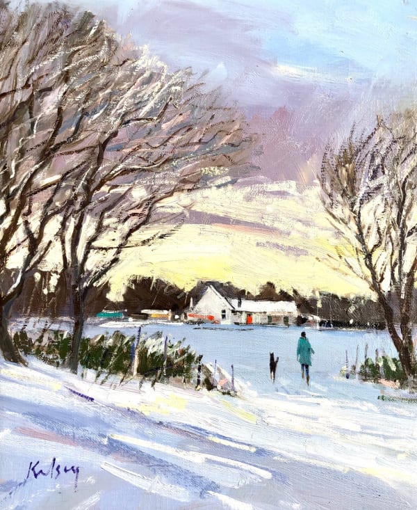 Robert Kelsey DA MUniv PAI FRSA Winter Twilight Oil 12 x 10
