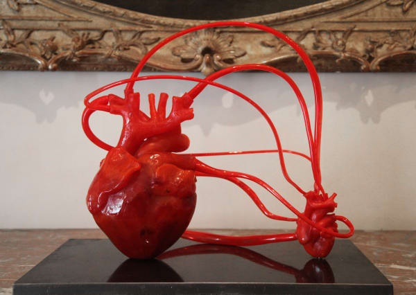Coeur de verre, 2013 Pâte de verre et verre au chalumeau