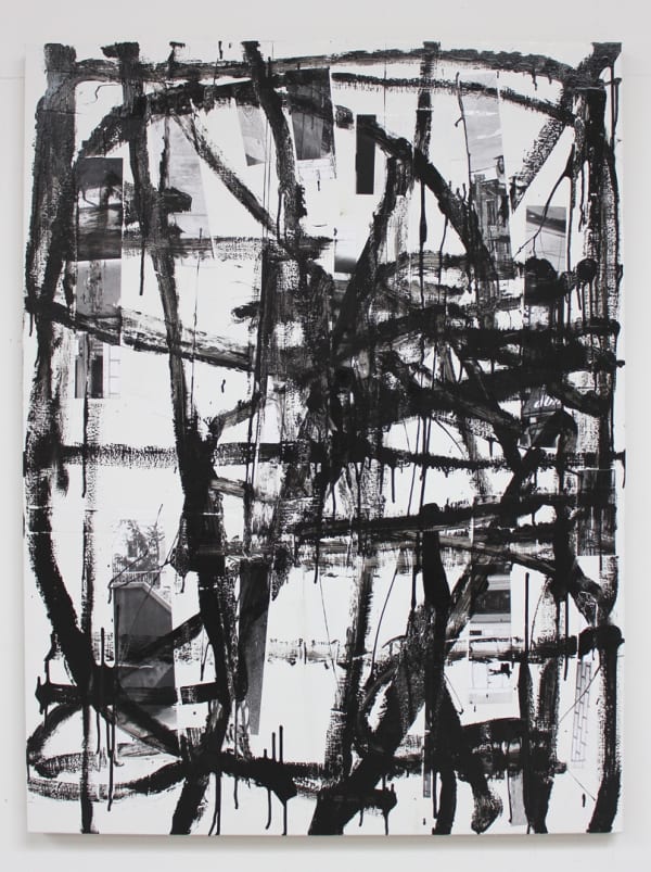 Painting 2 2011 Acrylic Enamel Black And White Photographs Linen 134 5 X 101 5 Cm