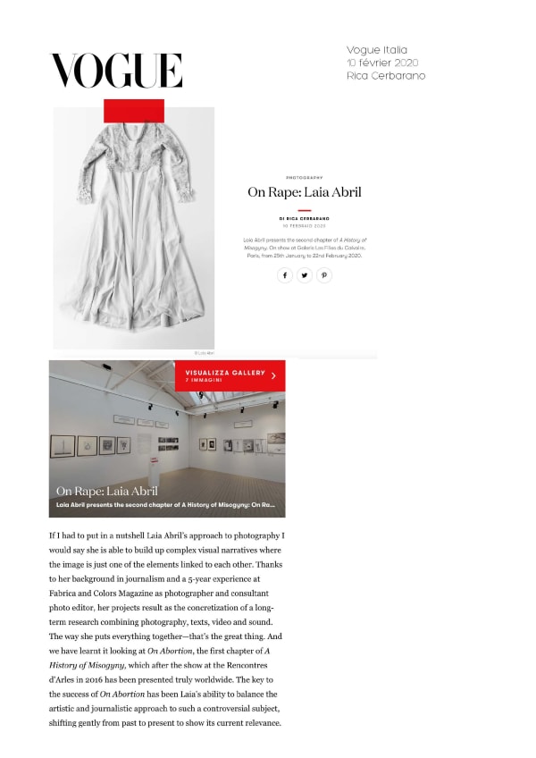 Laia Abril — Vogue Italia