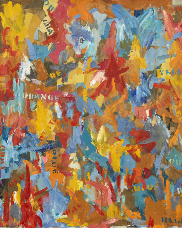 Jasper Johns. False Start, 1959 (detail) © Jasper Johns