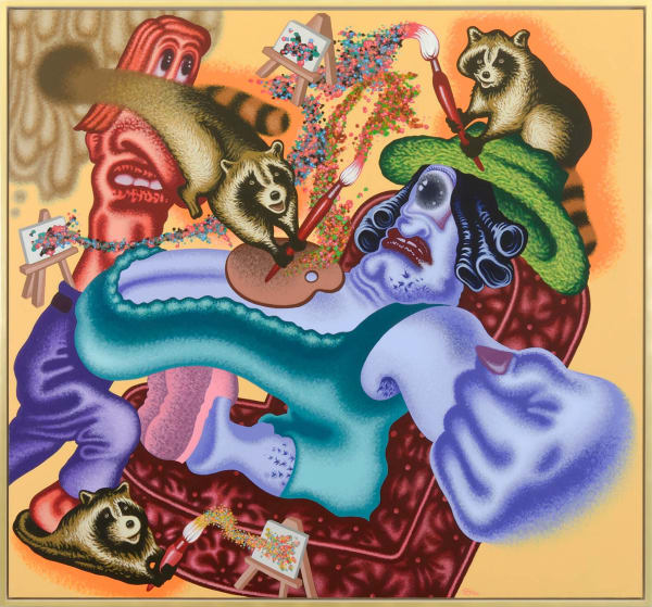 Peter Saul Raccoon Artist Surprises the Art World, 2009 Acrylic on canvas 183 × 198 cm