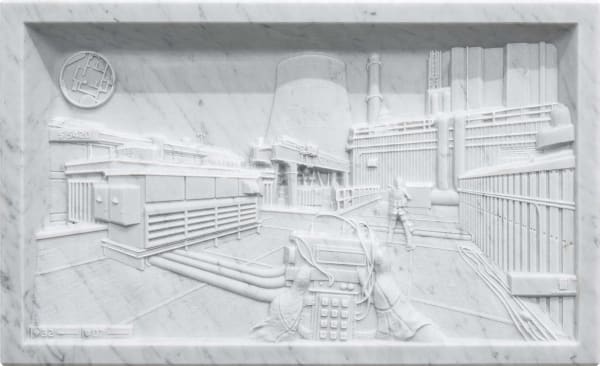 Wim Delvoye Untitled (Counter-Strike Nuke 10), 2018 Carved marble 64 x 38,5 x 10 cm