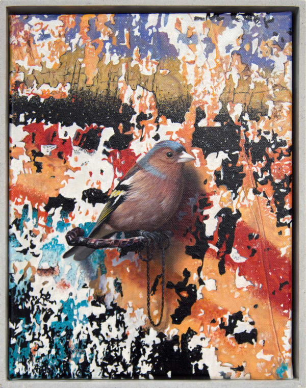 Mat Collishaw GASCONADES (Balllikemayweather), 2017 Oil on canvas, concrete jesmonite 30.5 x 25.4 x 5 cm