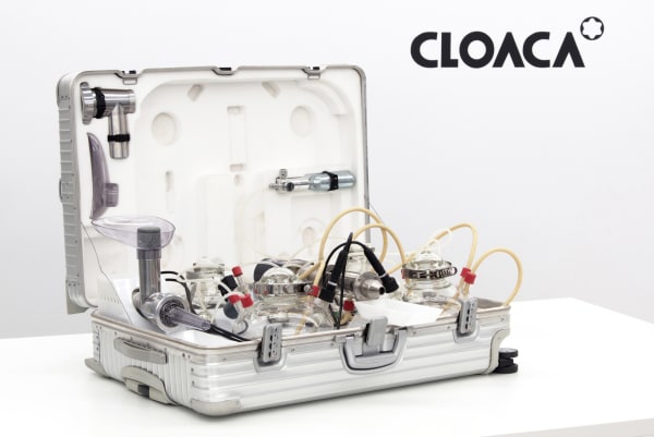 Wim Delvoye Cloaca Travel kit, 2009–2010 Mixed media 78 x 53 x 26 cm