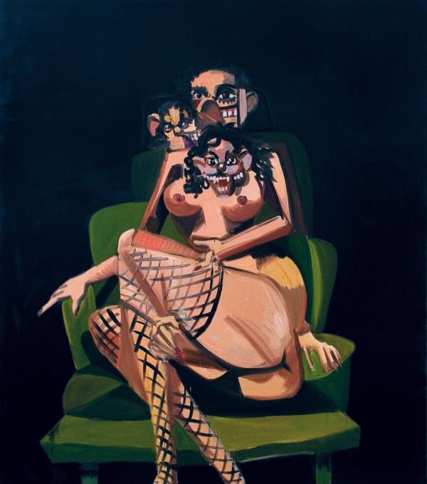 George Condo Seated female figure, 2008 Oil on canvas 215,9 x 190,5 cm