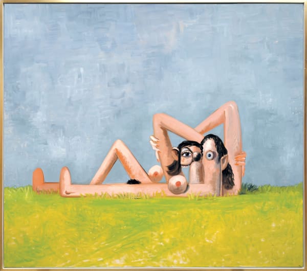 George Condo Reclining woman in field, 2008 Oil on canvas 190,5 x 215,9 cm