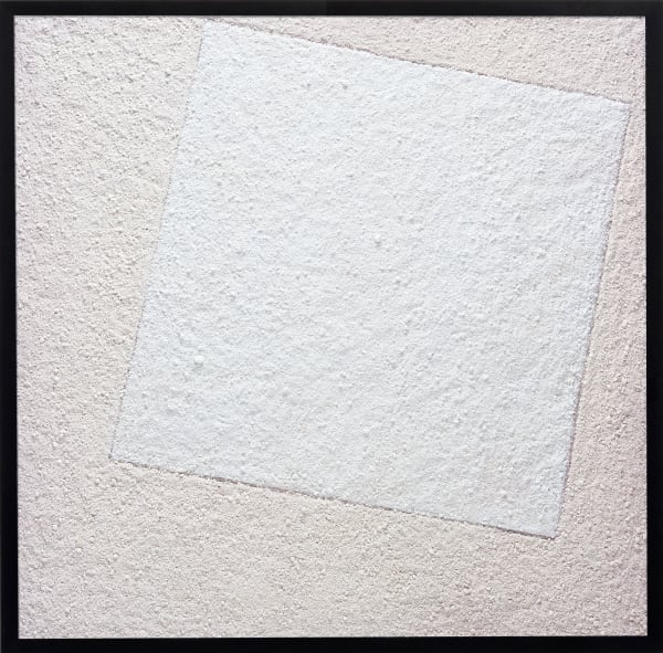 Vik Muniz Suprematist Composition: White on White, after Kazimir Malevich, 2007 Framed chromogenic print mounted on aluminum Large size: 180 x 180 cm Small size: 122 x 122 cm