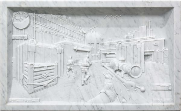 Wim Delvoye Untitled (Counter-Strike Nuke 06), 2018 Carved marble 64 x 38,5 x 10 cm