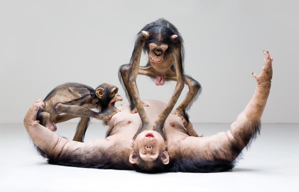 Tony Matelli Old Enemy, New Victim, 2007 Polyester, silicone, polyurethane, oil paint, hair 150 x 200 x 170 cm