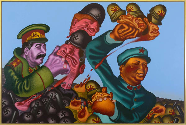 Peter Saul Stalin and Mao, 2009 Acrylic on canvas 183 × 274 cm