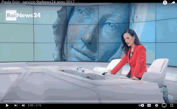 Italian sculptor Paola Grizi on TV interview