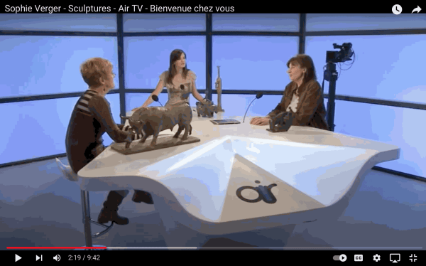 Sophie Verger - Sculptures - TV Interview (in French)