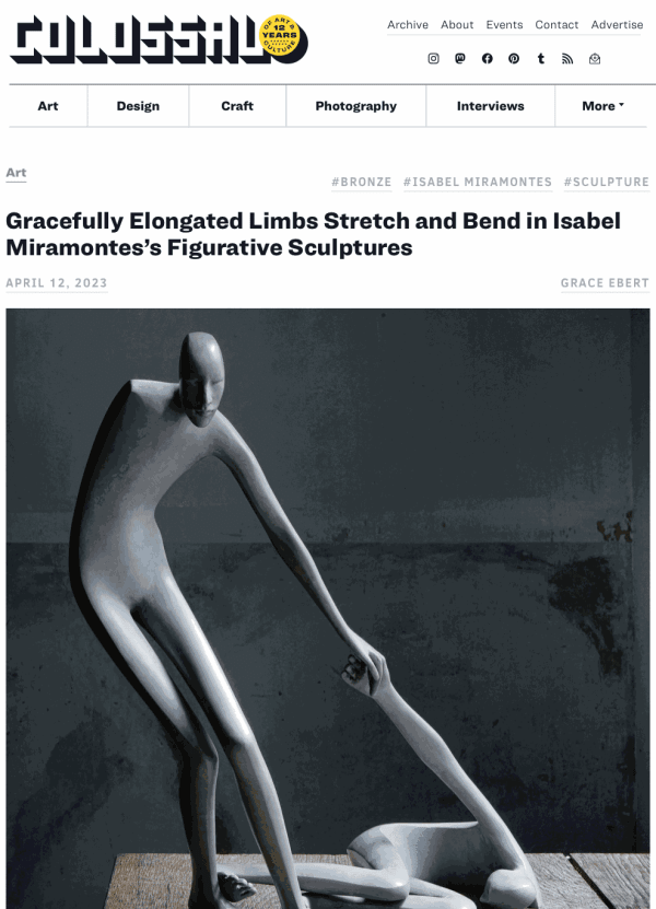 Kunstartikel over sculpturen van Isabel Miramontes