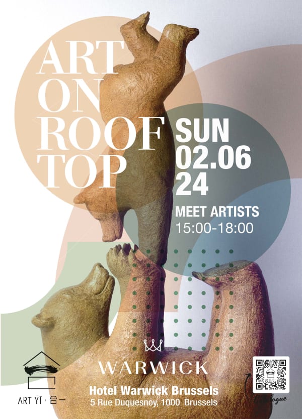 big bear and his cub monumental beart sculpture bear collection garden sculpture contemporary bronze animal sculpture sophie verger art yi art gallery brussels