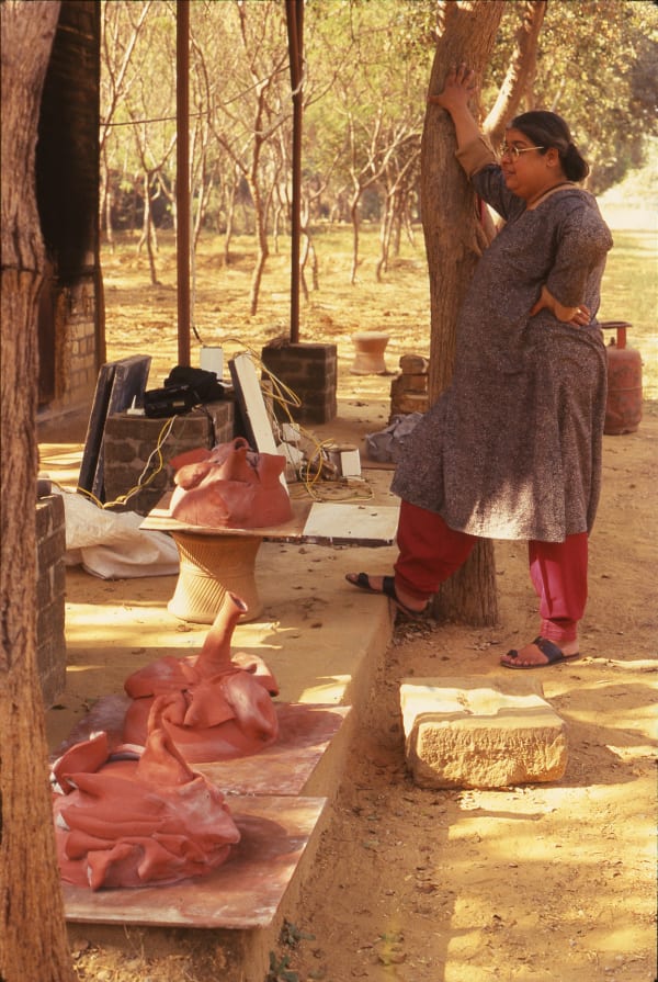 Lotus Pond (1995), a sprawling composition of thirteen terracotta forms, was produced during this period.