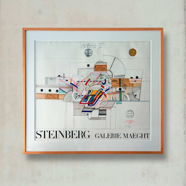 Saul Steinberg, Ticket / Via Air Mail, 1970