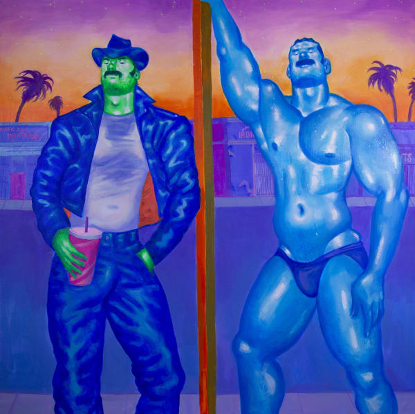 In Justin Yoon’s Art, Melancholy Queer Nostalgia Sports Gleaming Blue Pecs
