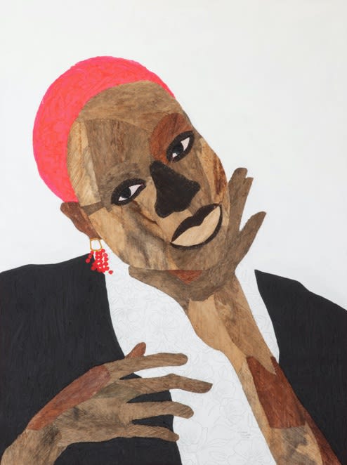 Afrakoma, 2024 Mixed Media Oil Acrylic Coconut Sheath 60 × 48 in | 152.4 × 121.9 cm