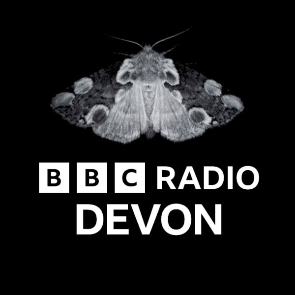 BBC Radio Devon logo with Moth by Sarah Gillespie