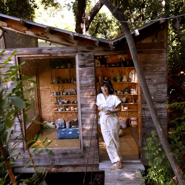 From her tree-house studio to high-end galleries, this L.A. potter’s work is turning heads