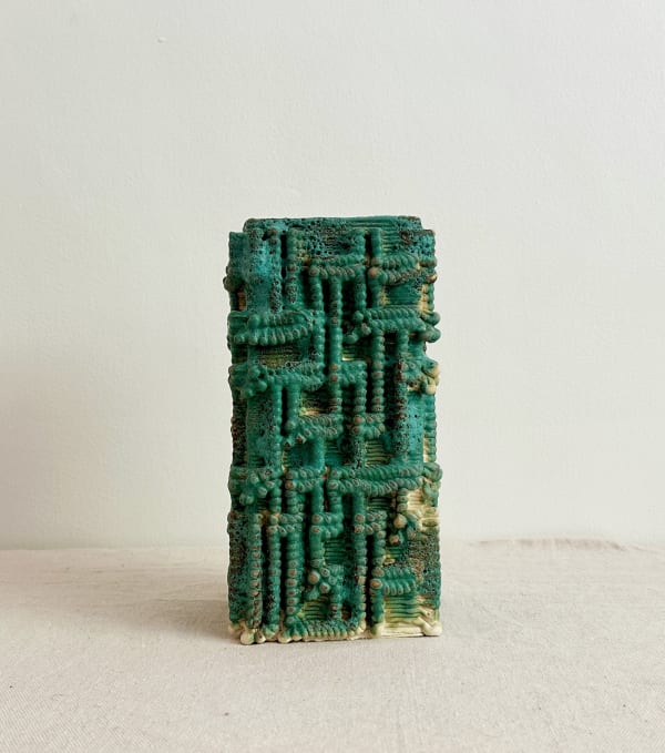 Forever Tetris: Jade Cong, 2024 3D printed 3mm porcelain and glaze 12 x 8 x 8in (RL003)