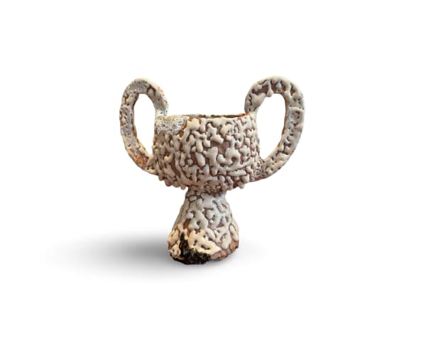 Shino Pyramid Kantharos, 2024 stoneware and glazes 9.5 x 6 in (RL012)